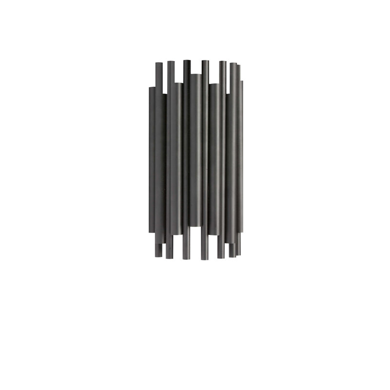 Applique murale encastrée Caitelyn, H 12 po x l 7 po x P 4 po, Noir mat
