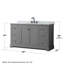 Ensemble de meuble-lavabo simple 60 po Avery-97851939-97851943