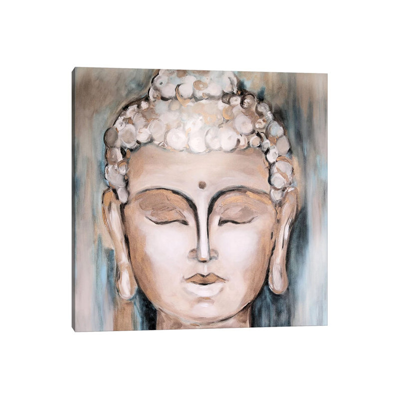 Buddha by Radiana Christova - Painting on Canvas, Wrapped Canvas, 30.48cm H x 30.48cm W x 1.91cm D