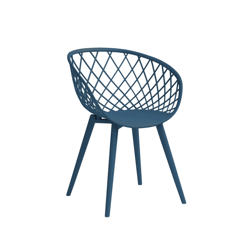 Masam Mini Kids Chair for Indoors or Outdoors with Easy To Clean Surface and Steel Leg Frame, Berry Blue