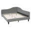 Lit de jour pleine grandeur gris avec un design en forme de L et des pieds en bois massif - Stable dans les pieds, relaxant-303051455-303051453