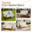 Causeuse d'extérieur avec coussin Laurent Acacia