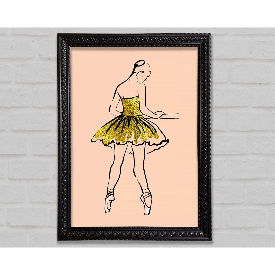 Golden Pink Ballerina 2 - Druck