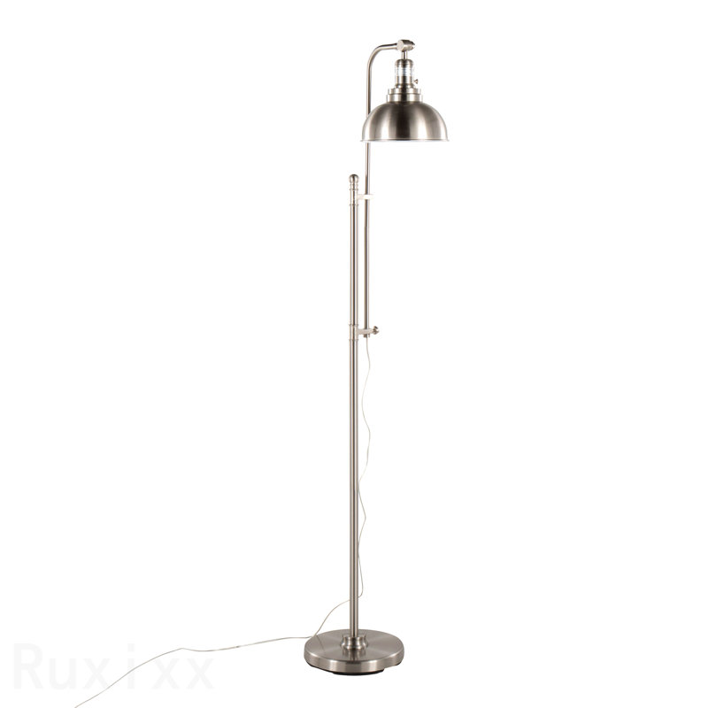 Lampe sur pied industrielle en nickel par Lumisource