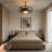 21.65" Industrial Caged Ceiling Fan With Light, Reversible Wood Blades, Dimmable Led & Remote Control, Low Profile Enclosed Fan Light For Bedroom Kitchen