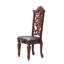 Chaise d'appoint en bois Santiago (ensemble de 2) avec dossier décoratif et garniture cloutée-226930568-226930571