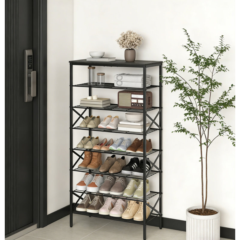 Large-Capacity Industrial Style Shoe Rack