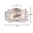 Brinkmann 4-Light Metal Frame Textured Glass Panels Flush Mount-1932725881