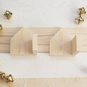 Kids' DIY: Snowy Village Advent Calendar--Glue two sides at the time and then join the halves.