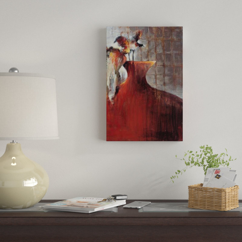 « orange persimmon vase i », reproduction sur toile, H 18 po x l 12 po x P 1,5 po, Toile tendue, Pas de tapis