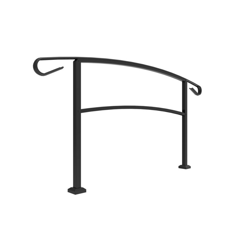 Handirail 5-Step Aluminum Rail Kit, Matte Black