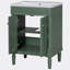 Meuble-lavabo sur pied simple 24 po avec plateau en résine Serik-1759225837