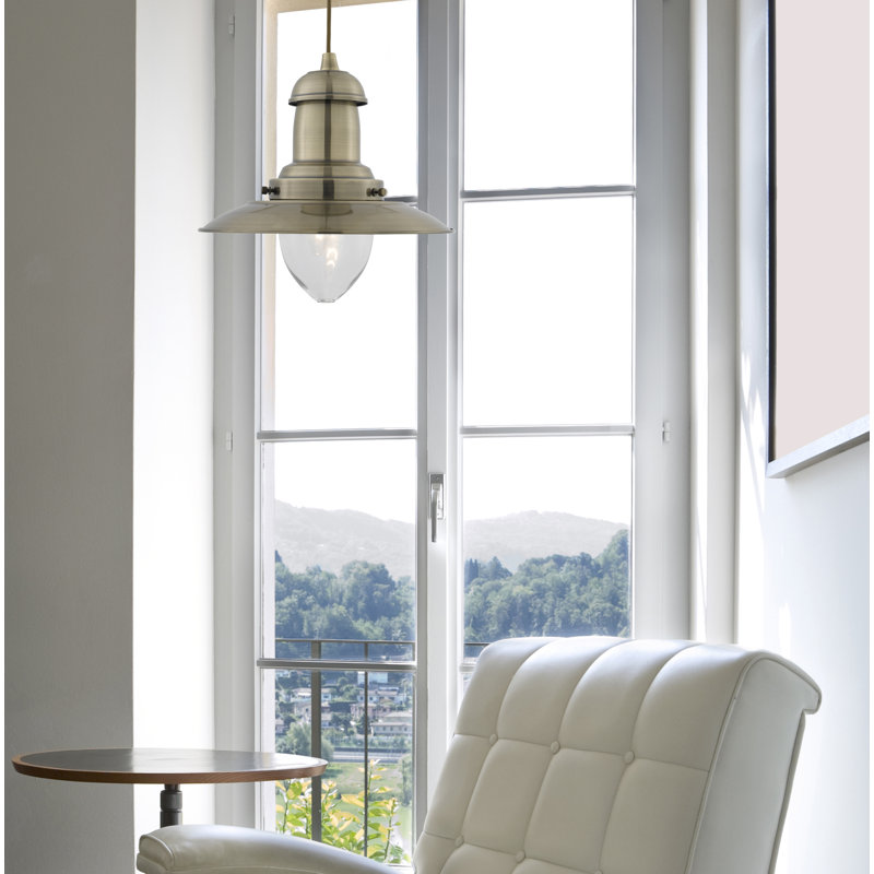 Coral 1 - Light Single Pendant, Antique Brass