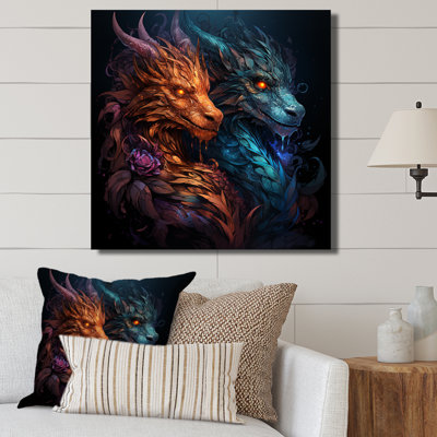 Fire Breathing Dragons Lair I - Dragons, art mural