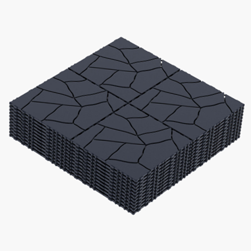 Carreaux de terrasse pour patio à emboîtement de style pierre de 12 po x 12 po (ensemble de 44 pièces) - Polypropylène écologique PP, intérieur / extérieur, sans outil pour la piscine, le balcon et la cour