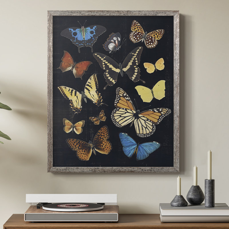Collected Flutter IV Framed Print - Solid Wood, 15" H x 12" W