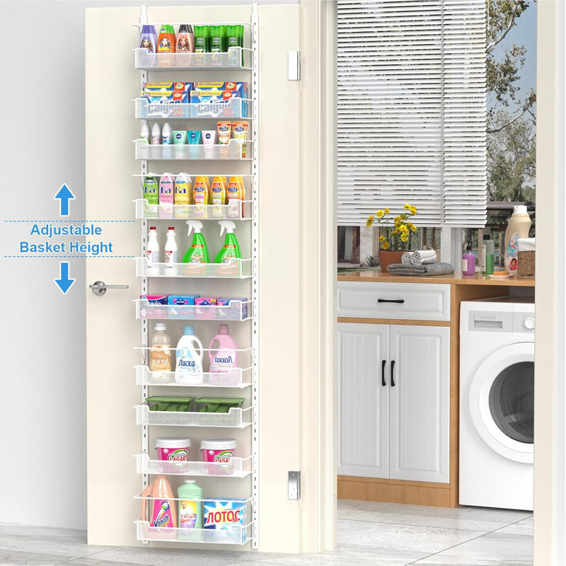 Over-the-Door Spice Rack, White