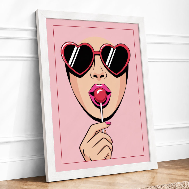 Lollipop Romance Modern - Framed Print, A3 - 42.0 x 29.7 cm, White