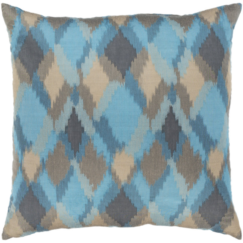  Coussin décoratif jacquard, H 18 po x l 18" x P 4 po, Bleu
