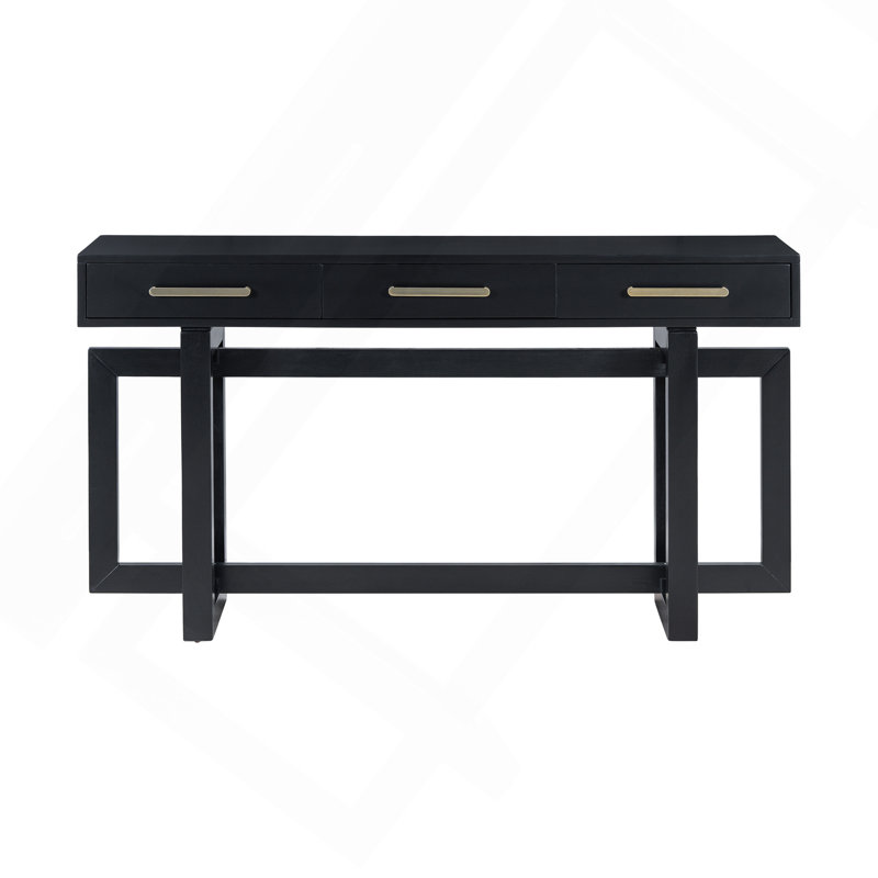 Elegant Console Table With Three Drawers, Extra Long Entryway Table For Entryway, Hallway, Living Room, Foyer, Corridor