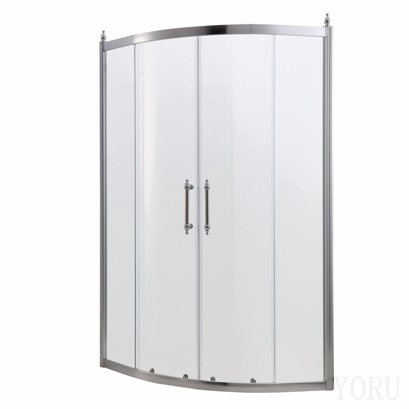 Porte de douche 36 po x 72 po, cabine de douche encadrée en chrome, 1/4 po (6 mm)