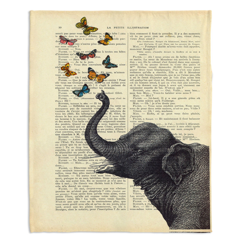  Couverture éléphant, 51 po x 60 po