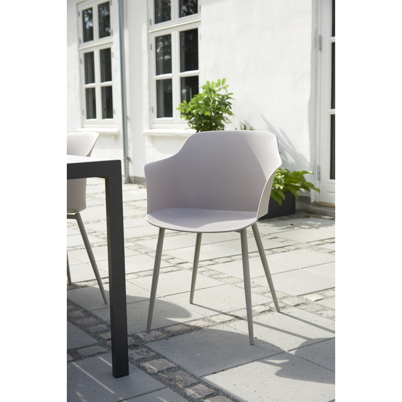 Alonzo Patio Dining Armchair, Flint Grey
