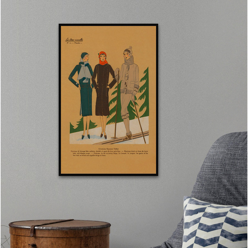 « ladies ski », reproduction sur toile encadrée, H 45 po x l 30 po