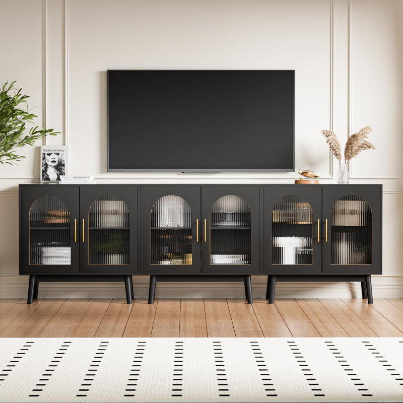 31.5''W 2-Door Black Accent Cabinet With Adjustable Shelf (Set Of 3), Set of 3