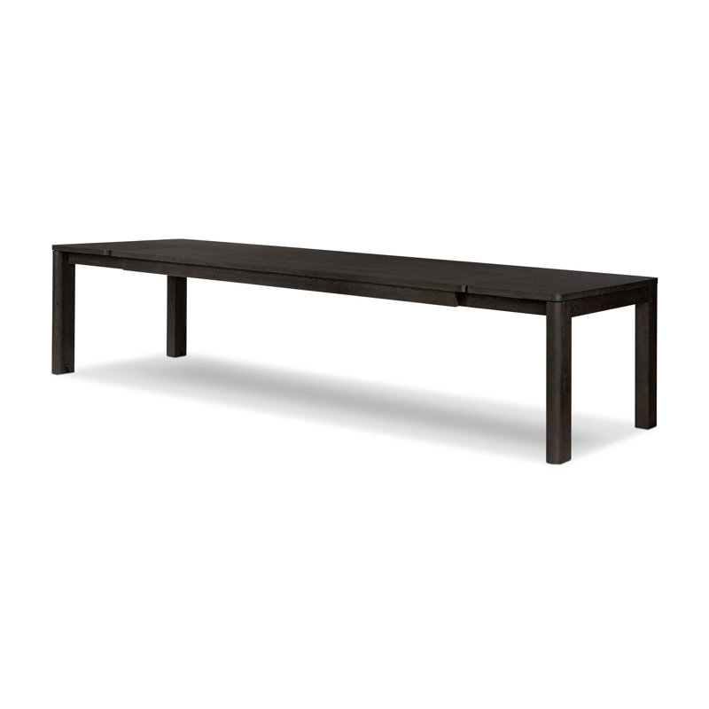 Noeline Solid Oak Dining Table, Black, 30'' H x 96'' W x 42'' D