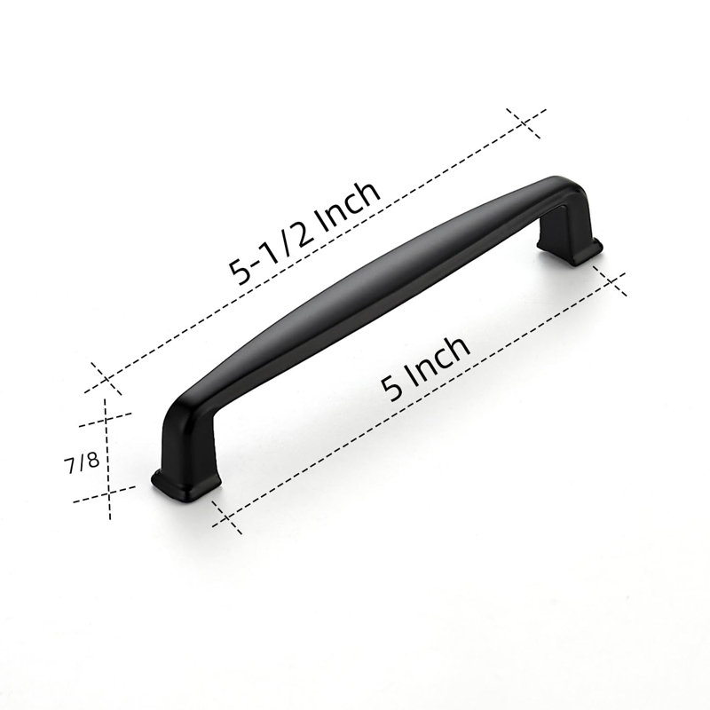 Matte Black Pulls Kitchen Cabinet Handles 5 Inch 30 Pack，Solid Zinc Alloy, Modern Style, Drawer Pulls, With Square Base, Kitchen Cabinet Hardware for Cupboard Drawer Handles