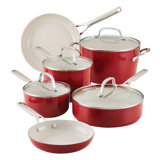 KitchenAid Hard Anodized Ceramic Nonstick Cookware Pots and Pans Set, 10 Piece