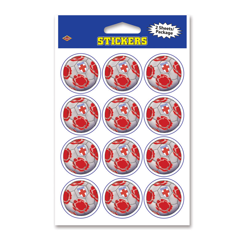 Autocollants - Angleterre - Sh 4 po x 6 po - paquet de 12