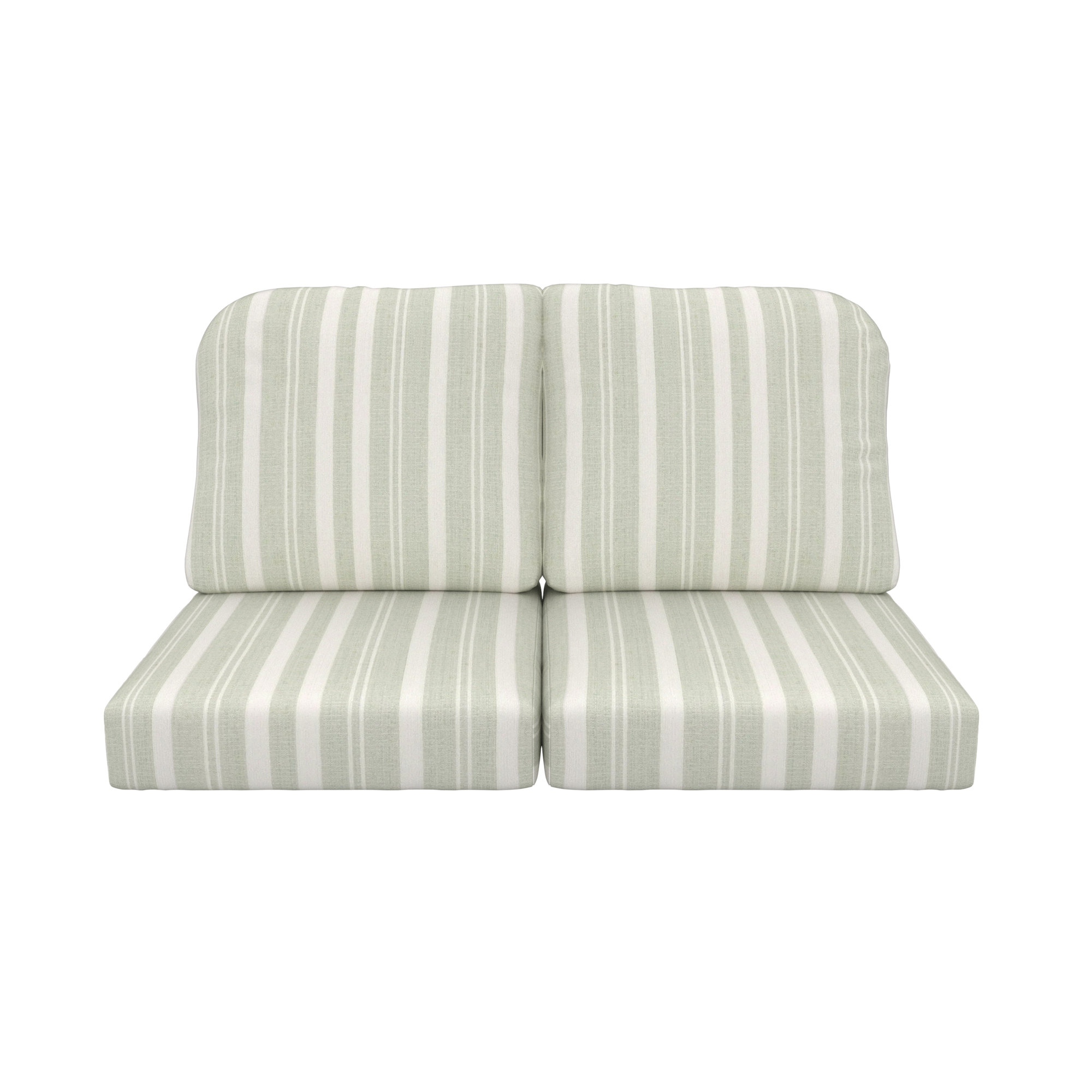 Amala Indoor/Outdoor Sunbrella® Loveseat Cushion, Sunbrella® Trainquil Sage