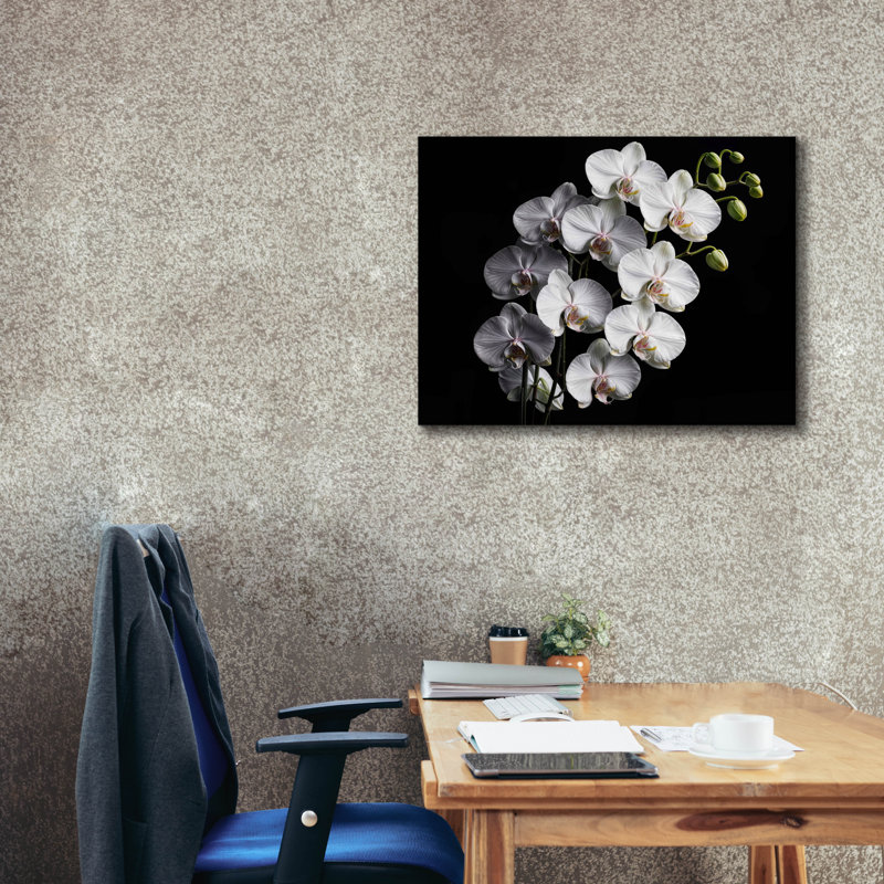  «Orchid Flowers 1» par Rey Klimt, art mural sur toile, 34 po x 26 po, H 26 po x l 34 po