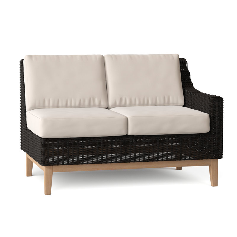 Frances Outdoor 2 - Seat Loveseat, Ash, Frances Black