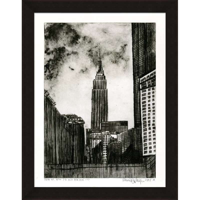 33rd St BTW 7ème et 8ème - Peinture encadrée sur papier