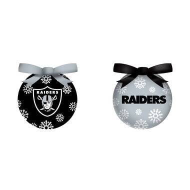 NFL Ball Ornament Set of 12 Team Oakland Raiders