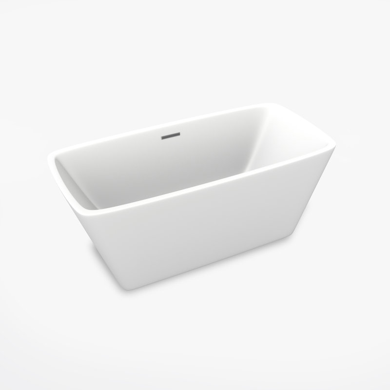 Rosa 59'' x 28.35'' Soaking Acrylic Bathtub