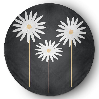 Tapis en chenille à imprimé floral