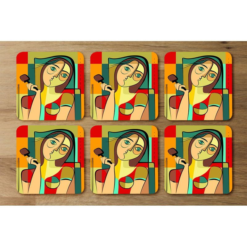 Dovetta Square 6 Piece Coaster Set