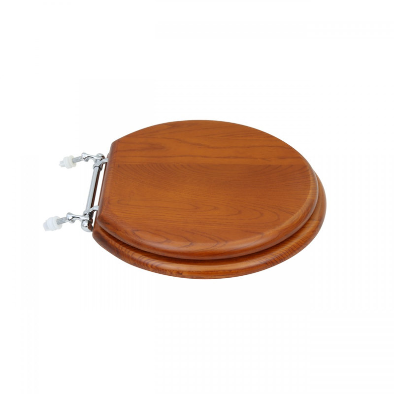 Round Toilet Seat and Lid, Chrome Plated