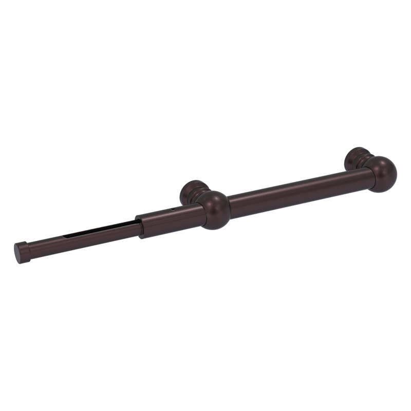 Antique Bronze Extendable Valet Rod with Decorative Finials