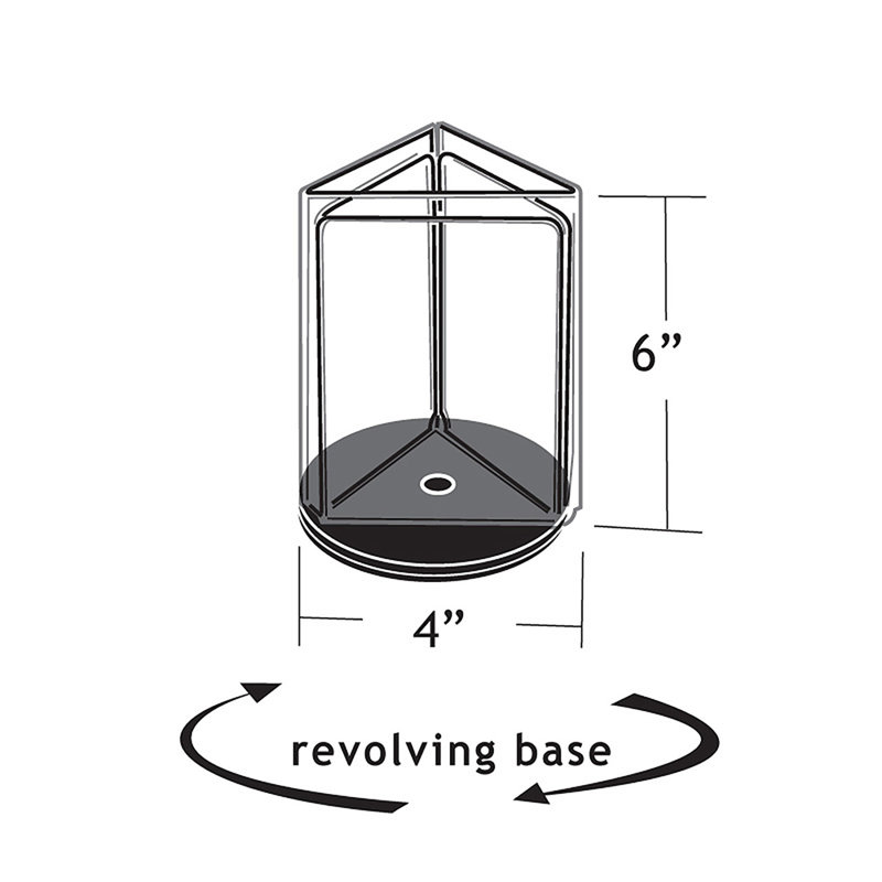 Clear Acrylic Three-Sided Revolving Pedestal Display Stand