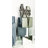 Newenton Glass Mirrored Stacked Cube Silver Pedestal Table