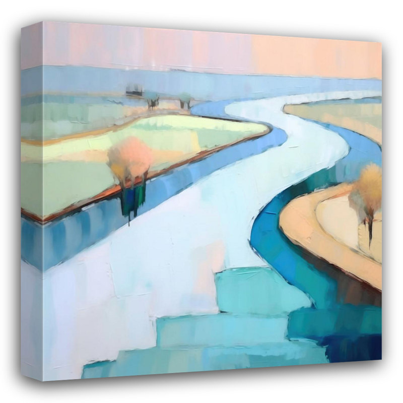 "Paysage 42" sur toile, H 15 po x l 15 po