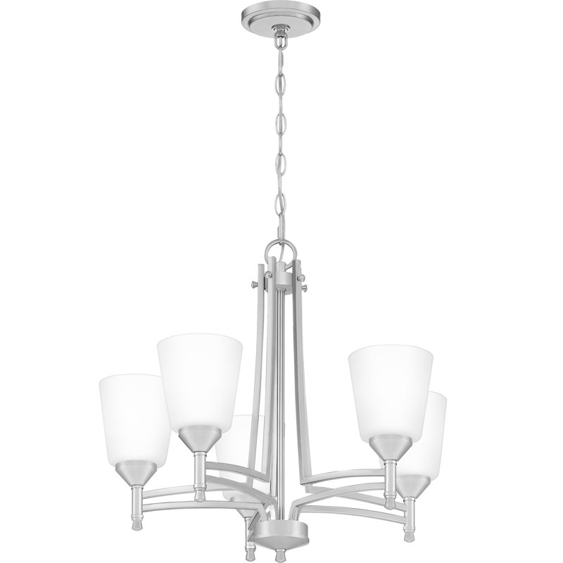 Lustre classique à 5 lumières Camryn, Nickel brossé
