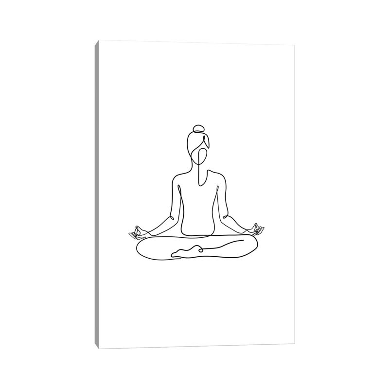 «Yoga Namaste» par Dane Khy, reproduction d'art sur toile tendue, H 12 po x l 8 po x P 0,75 po