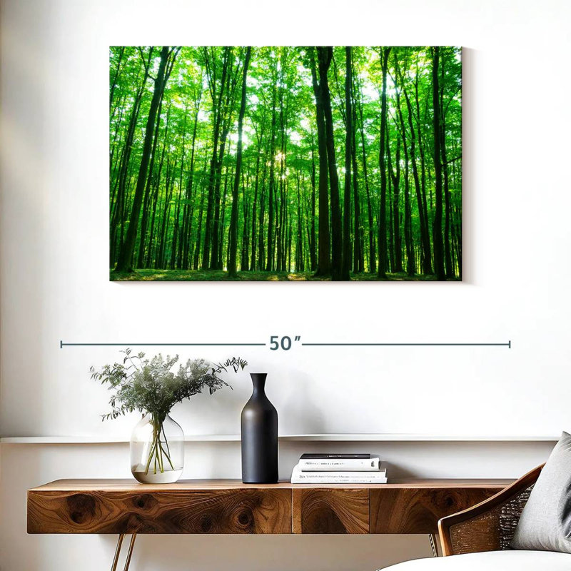 Alvord ensoleillé vert forêt, H 26 po x l 39 po