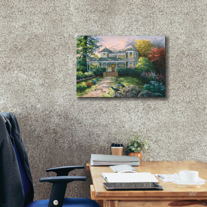  «Victorian Interlude» par Nicky Boehme, art mural sur toile, 24 po x 20 po, H 20 po x l 24 po